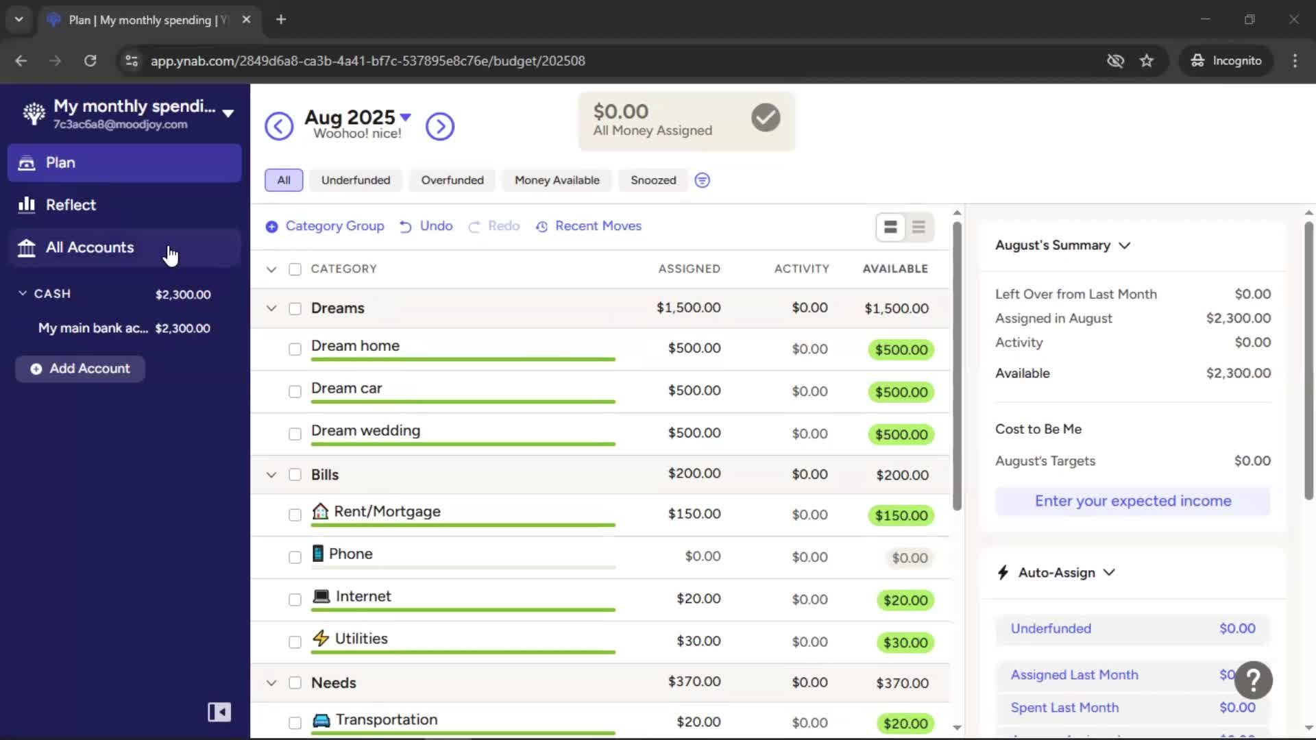 Adding transactions screenshot