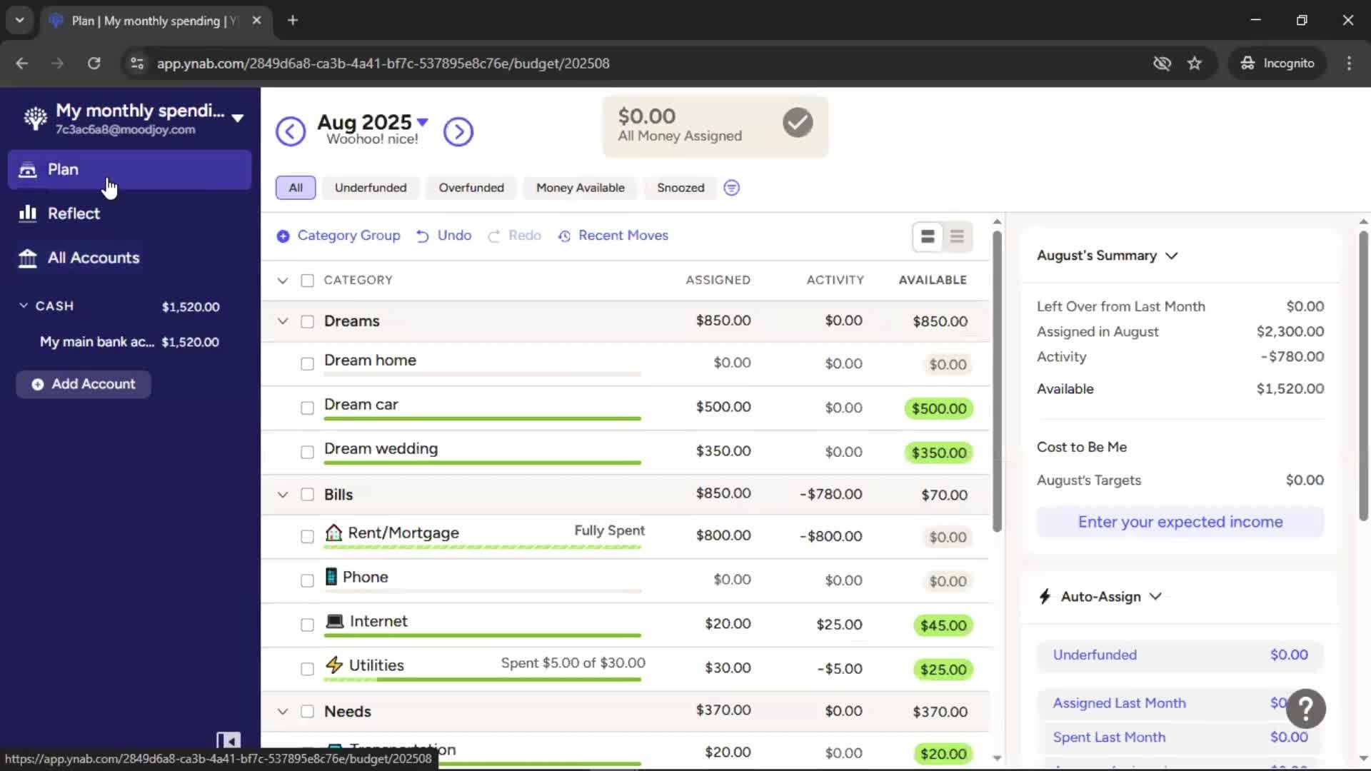 Adding transactions screenshot
