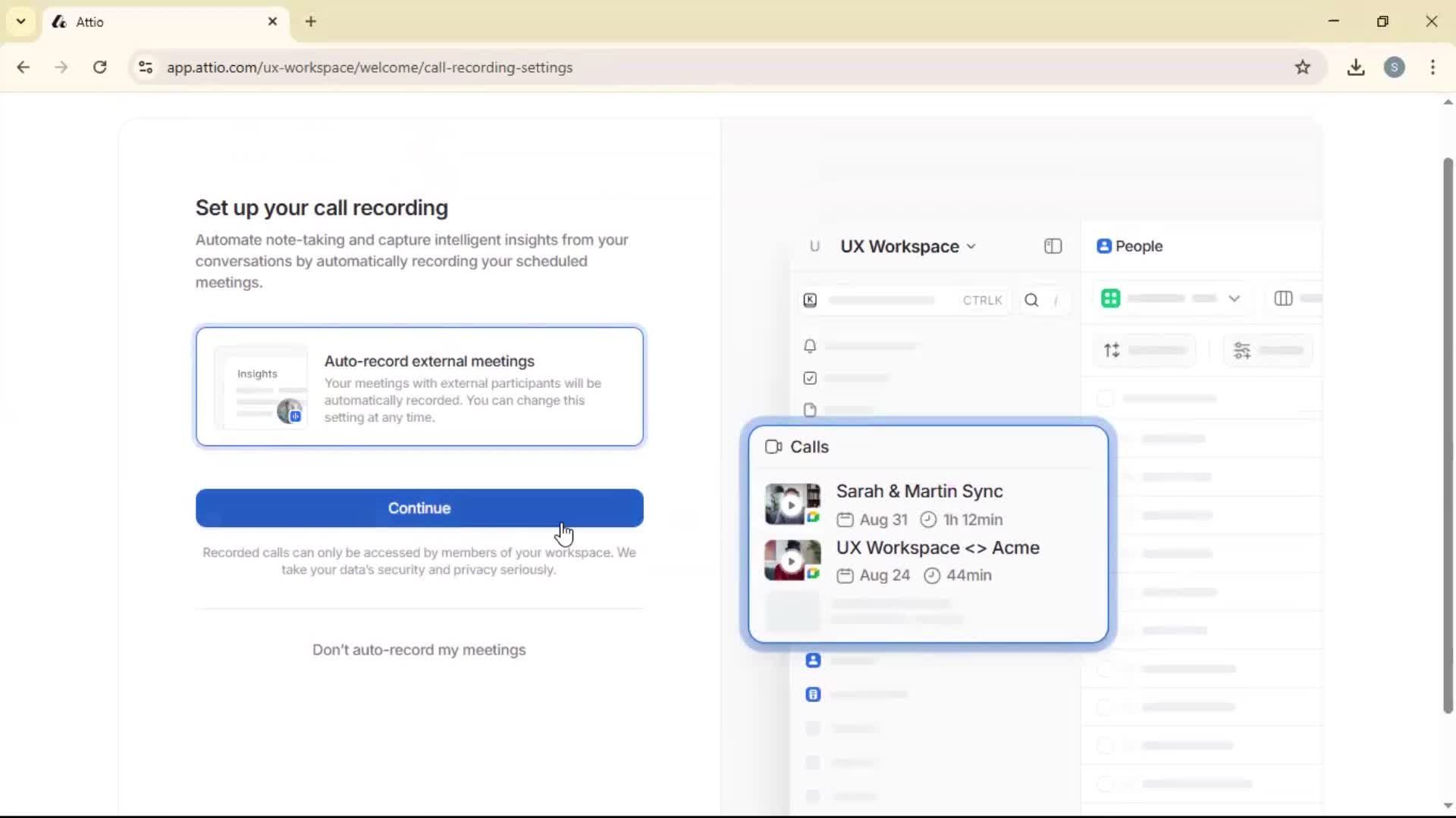 Creating a workspace screenshot