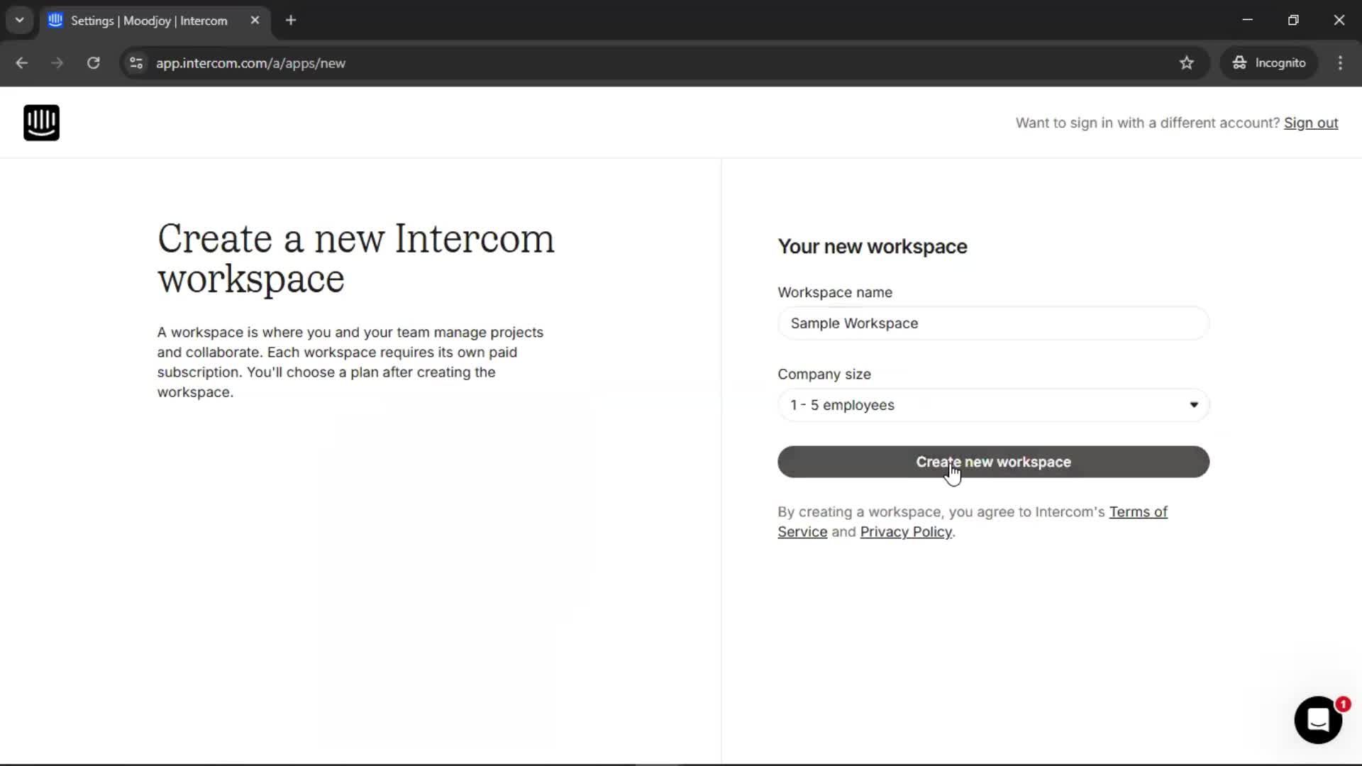 Creating a workspace screenshot
