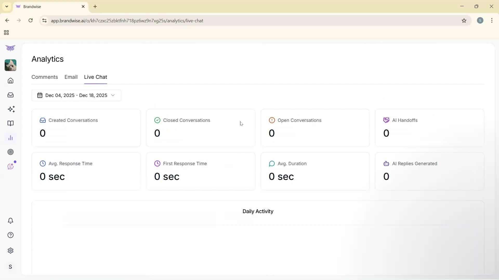Analytics/Stats screenshot
