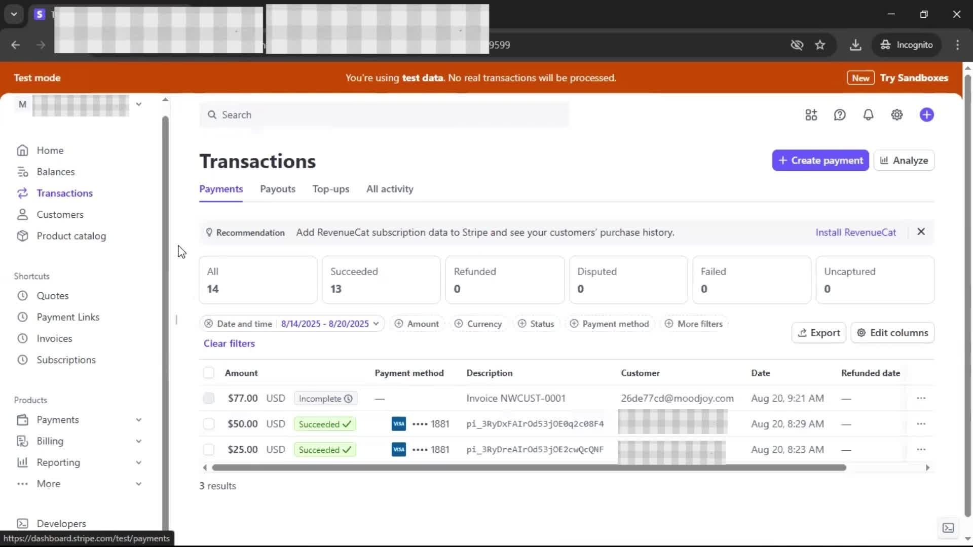 Analytics/Stats screenshot
