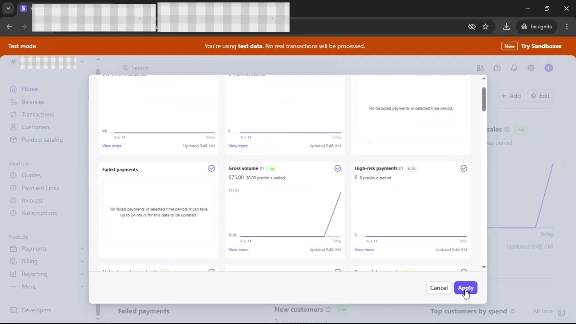 Analytics/Stats screenshot