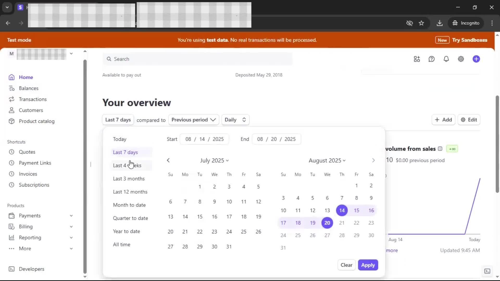 Analytics/Stats screenshot