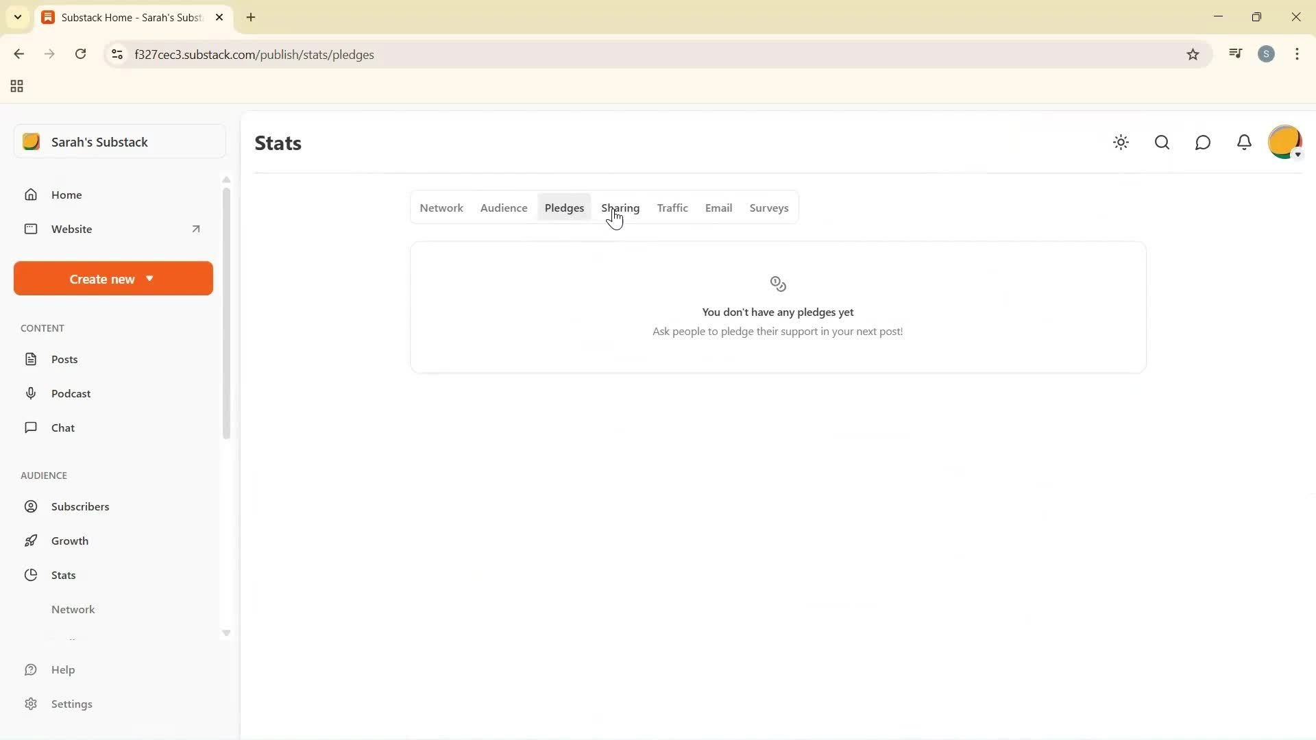 Analytics/Stats screenshot