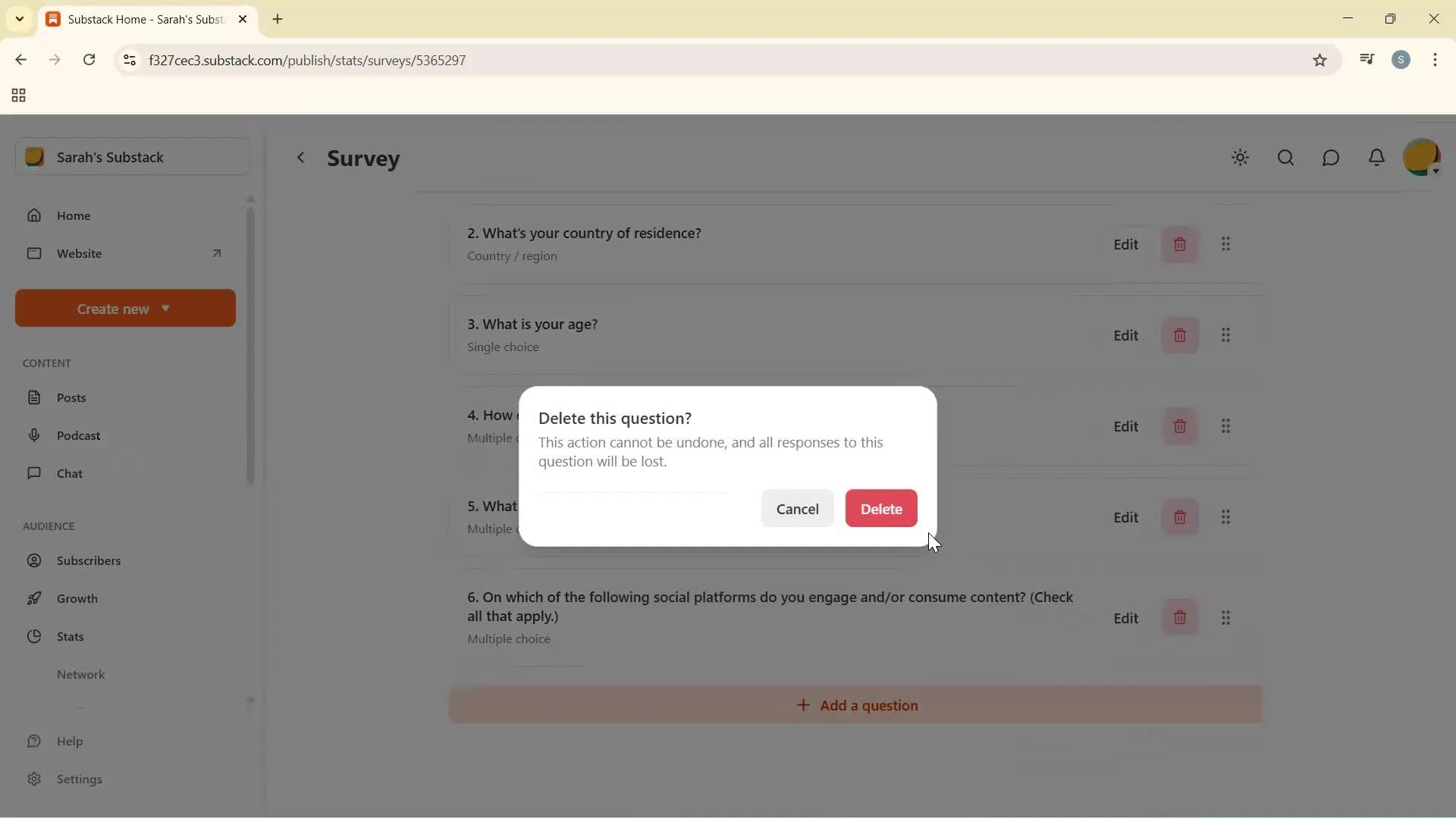 Analytics/Stats screenshot