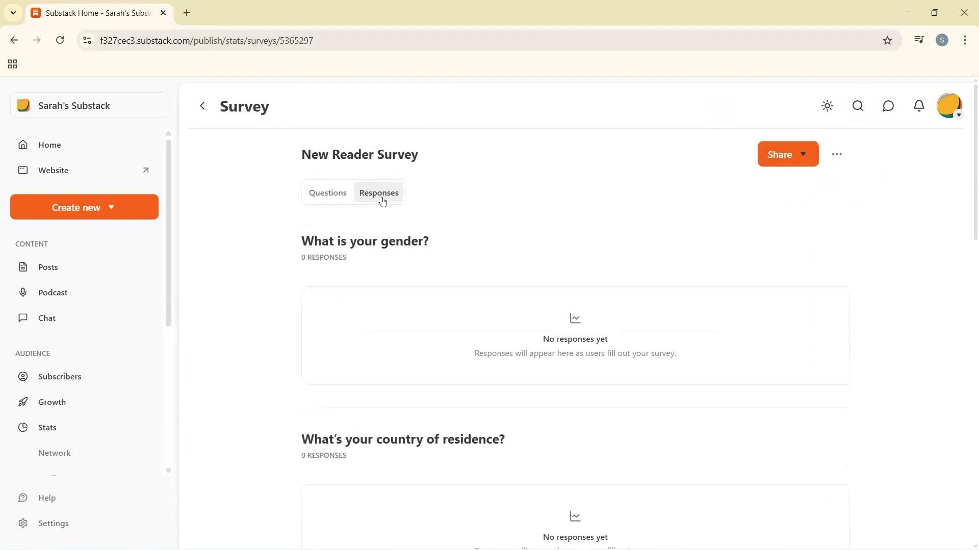 Analytics/Stats screenshot