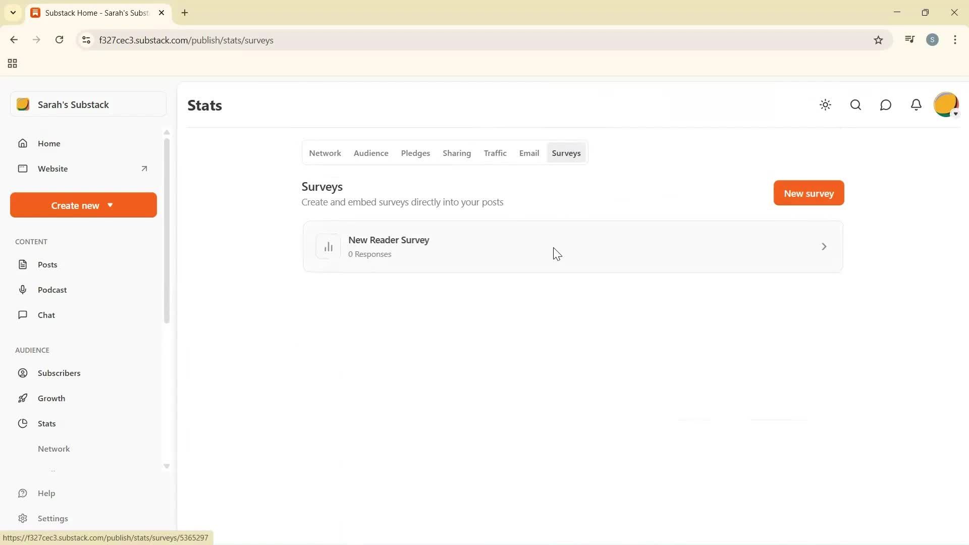 Analytics/Stats screenshot