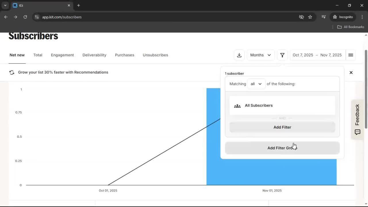 Analytics/Stats screenshot