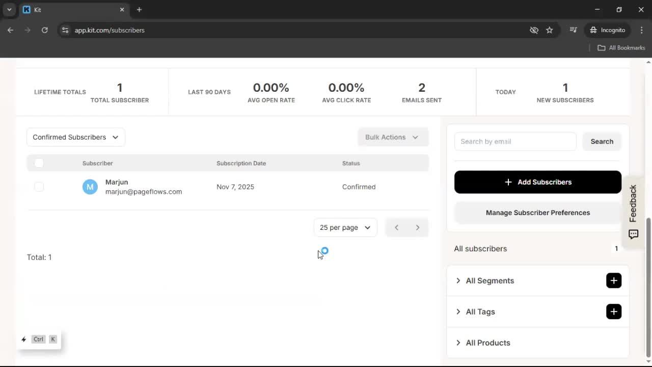 Analytics/Stats screenshot