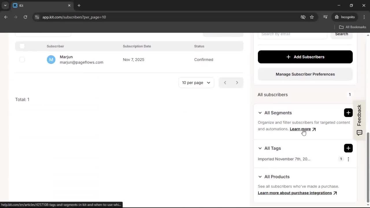 Analytics/Stats screenshot