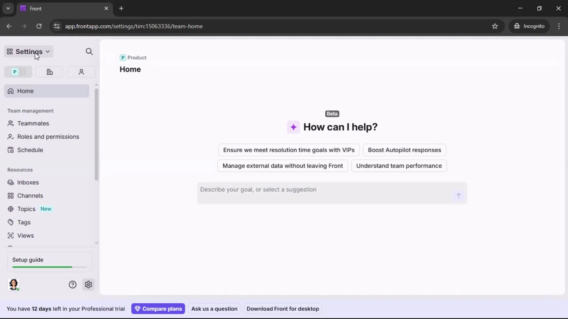 Analytics/Stats screenshot