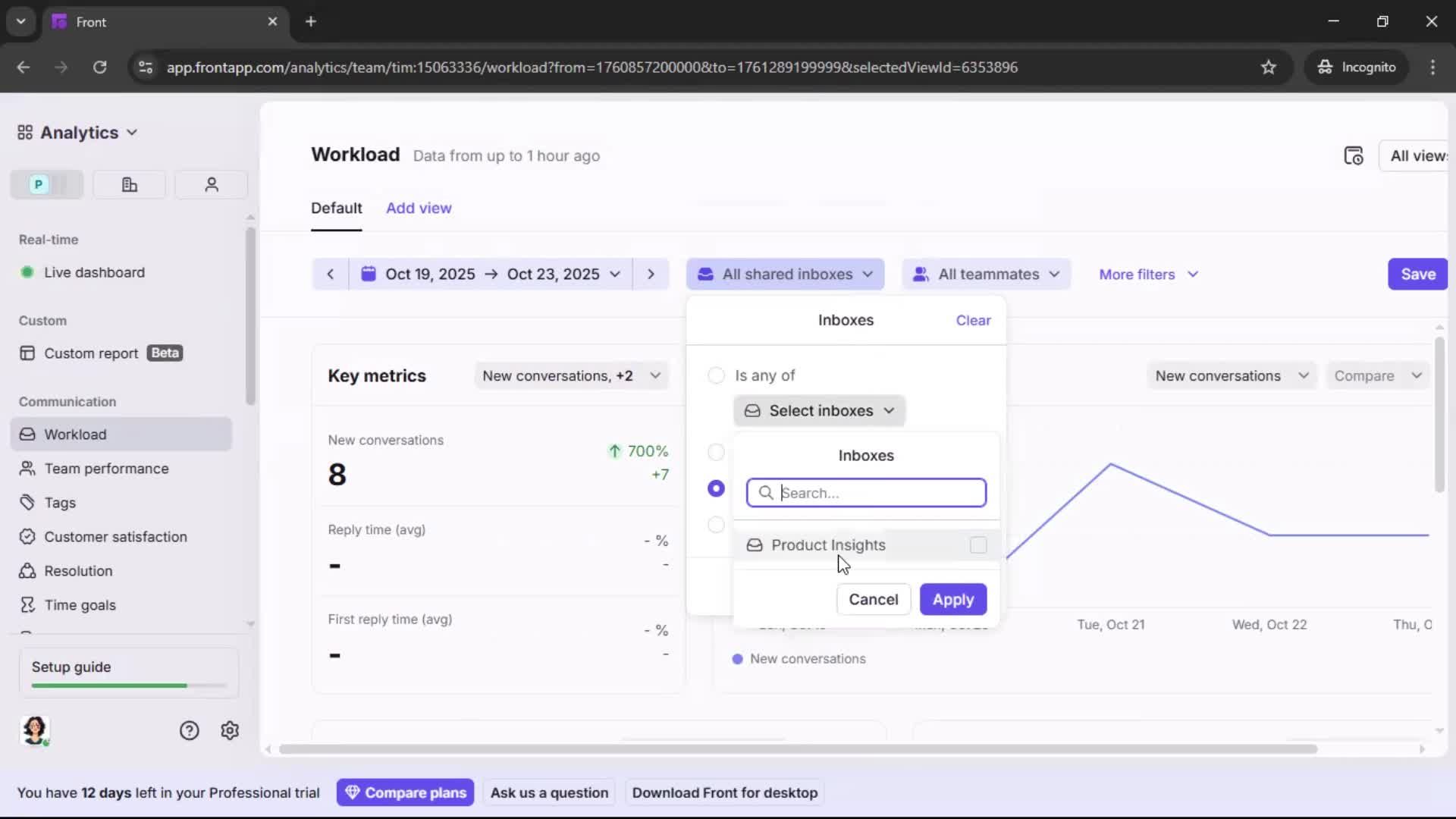 Analytics/Stats screenshot