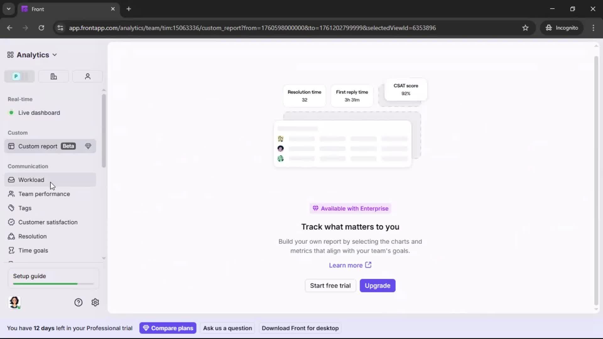 Analytics/Stats screenshot