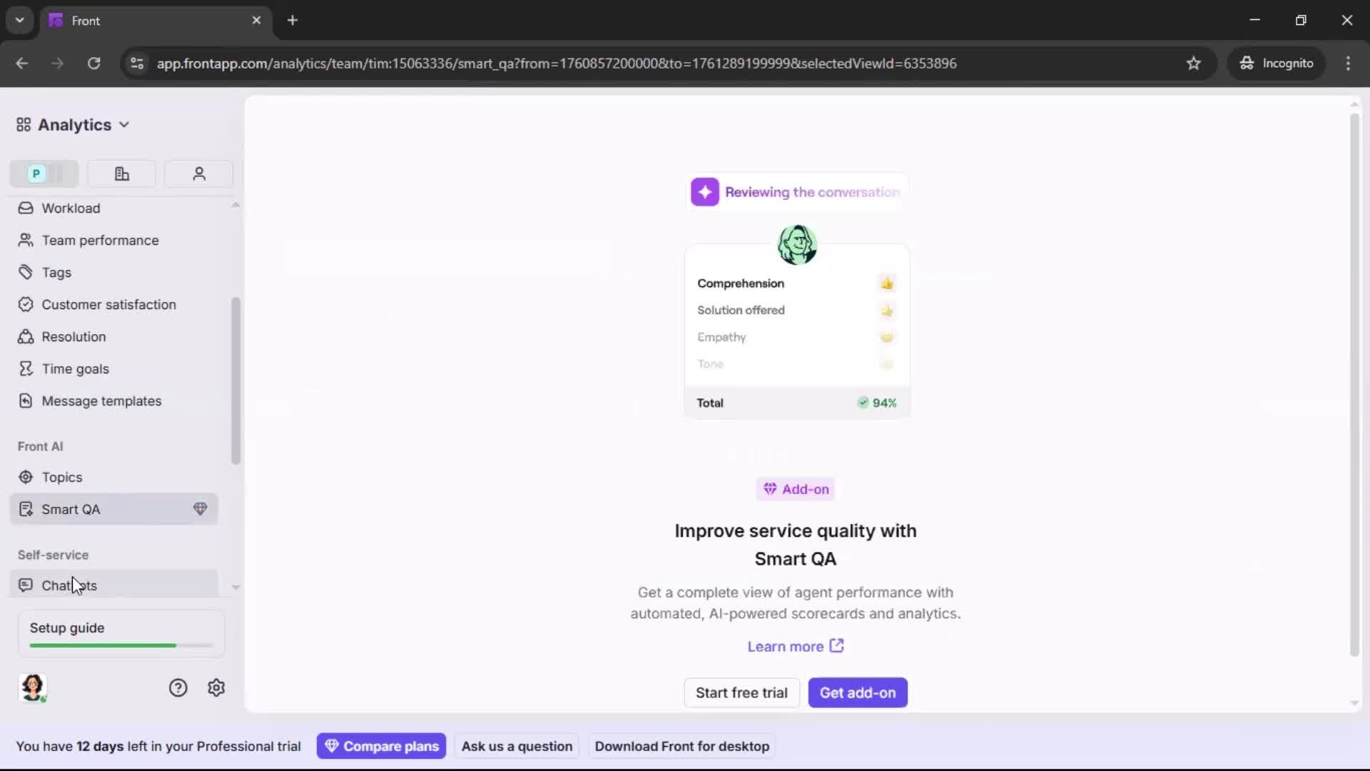 Analytics/Stats screenshot