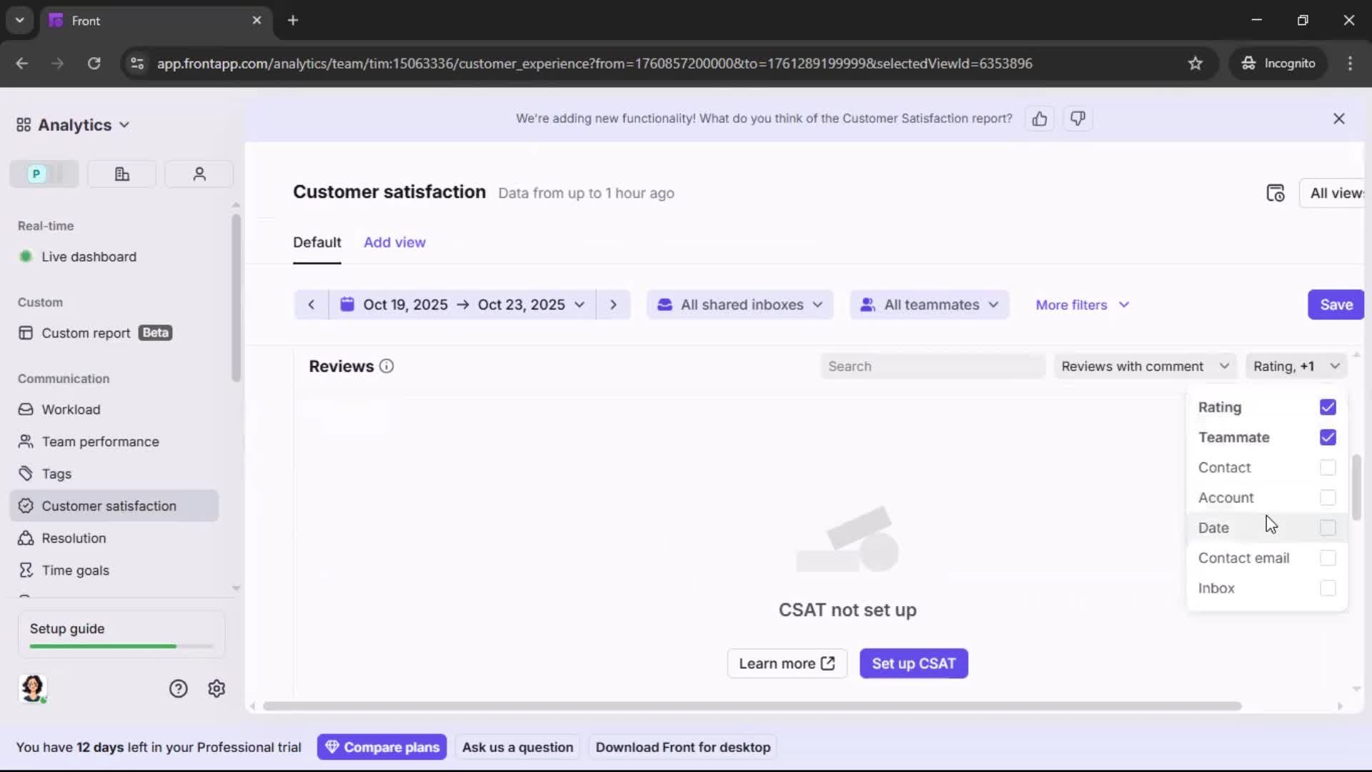 Analytics/Stats screenshot