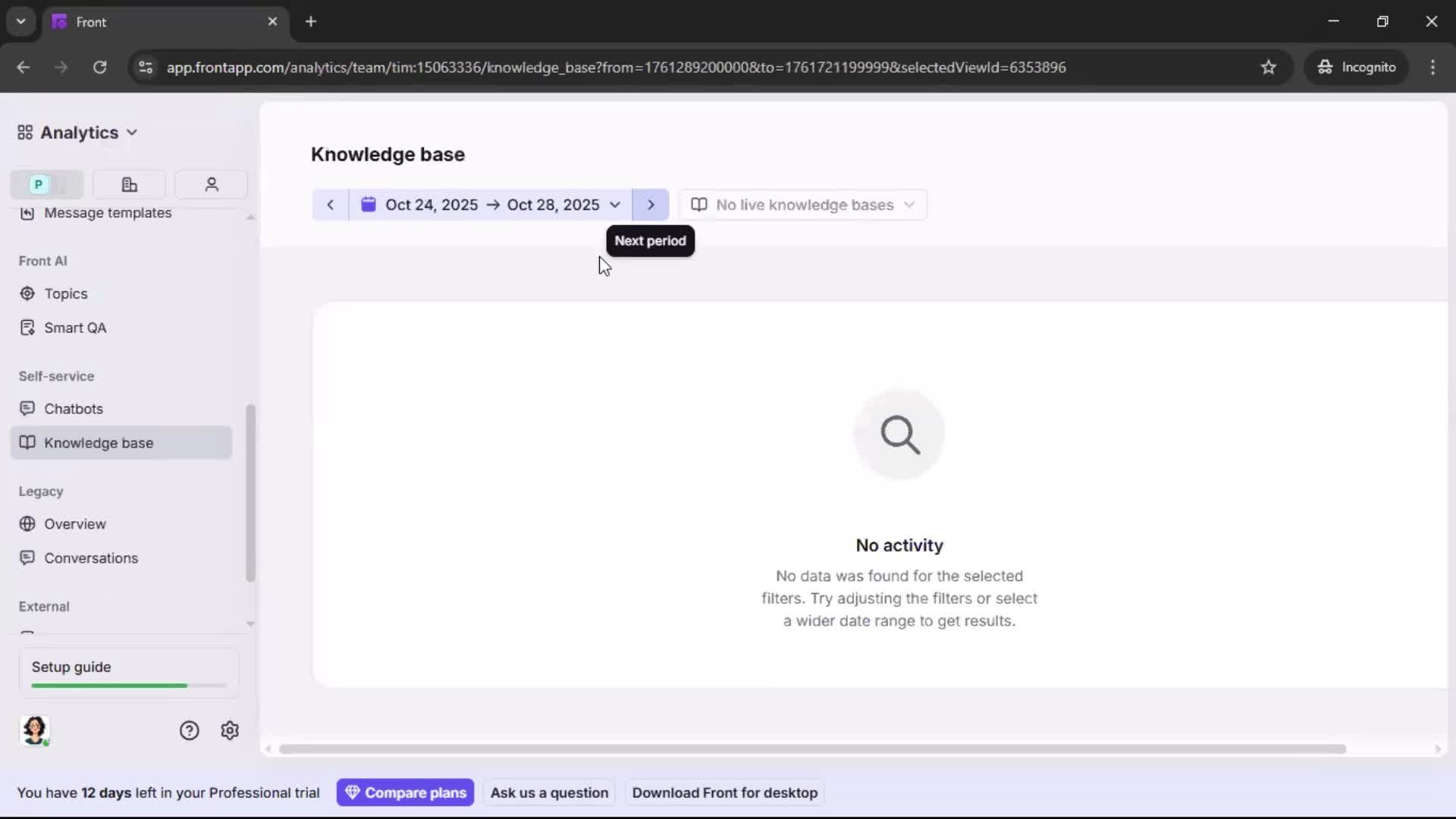 Analytics/Stats screenshot