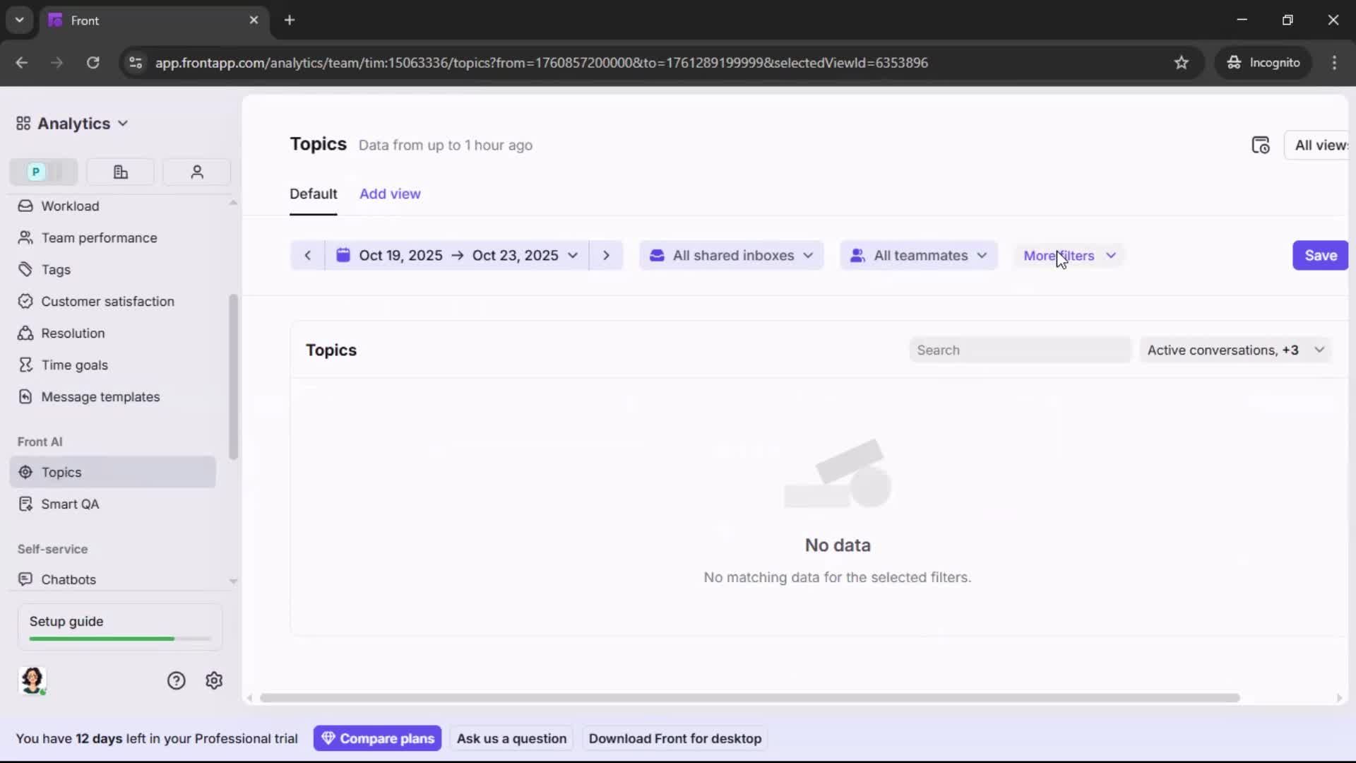 Analytics/Stats screenshot