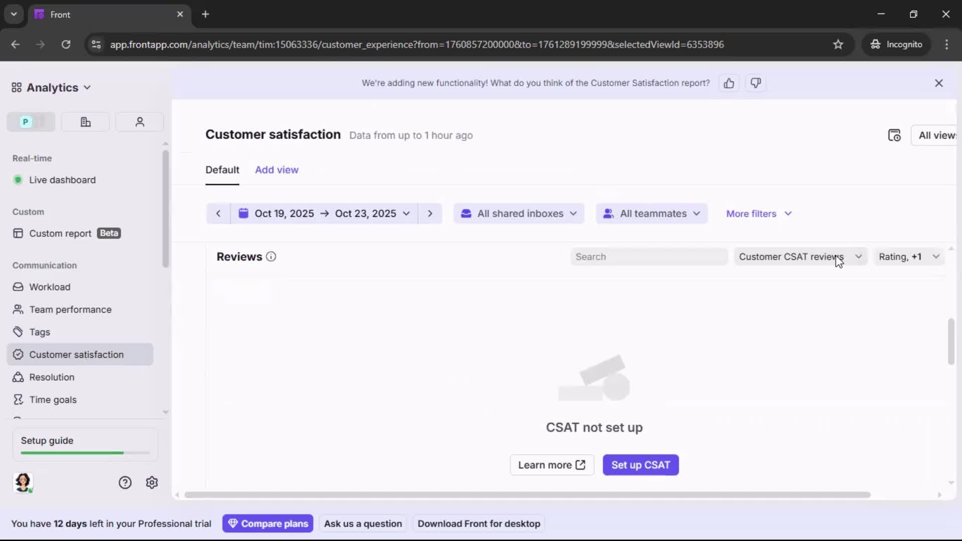 Analytics/Stats screenshot