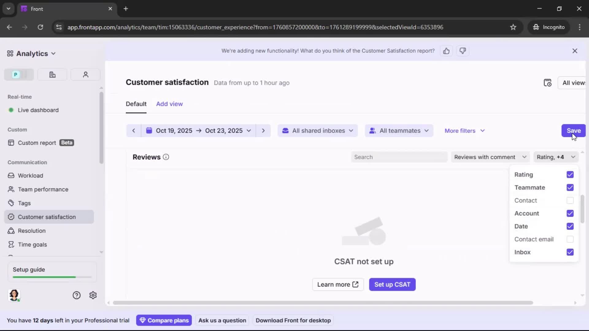 Analytics/Stats screenshot