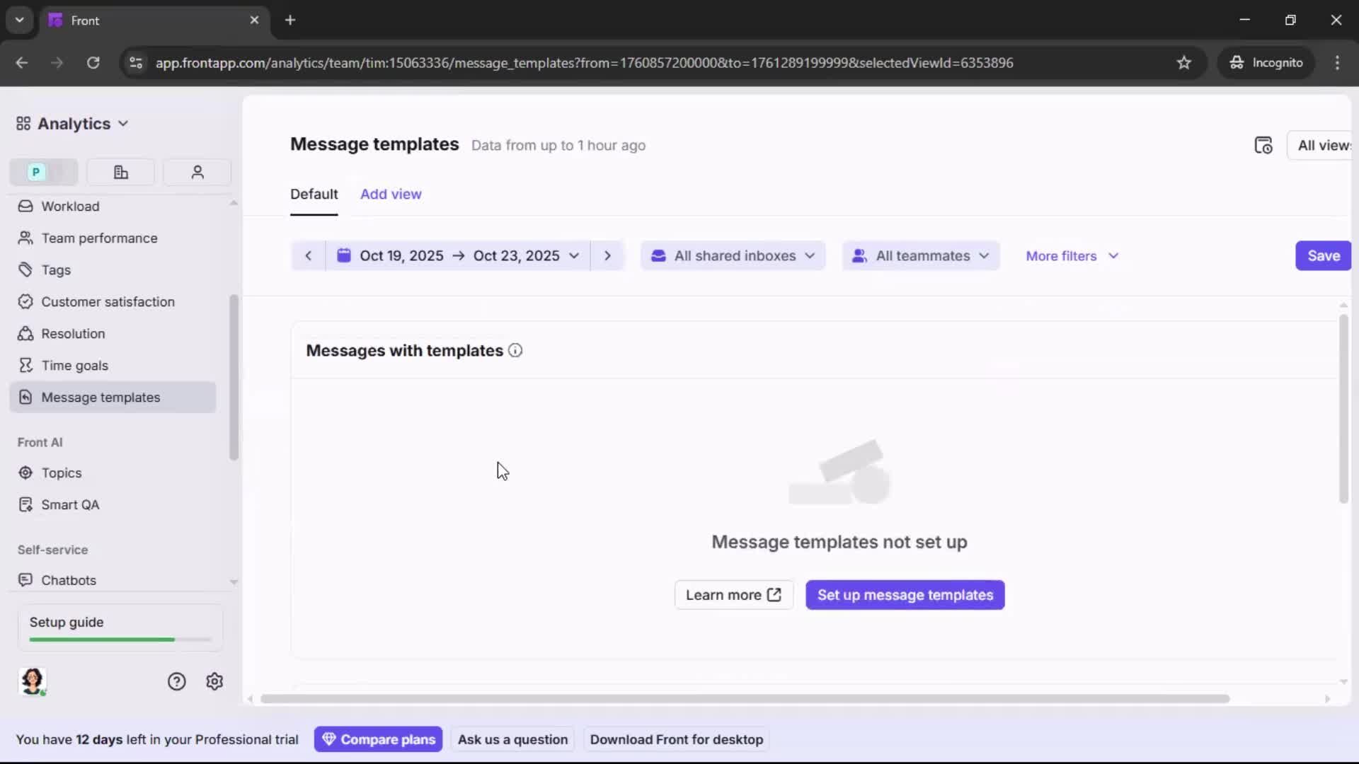 Analytics/Stats screenshot