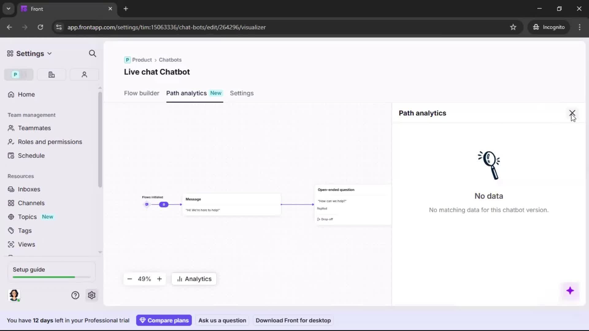 Analytics/Stats screenshot