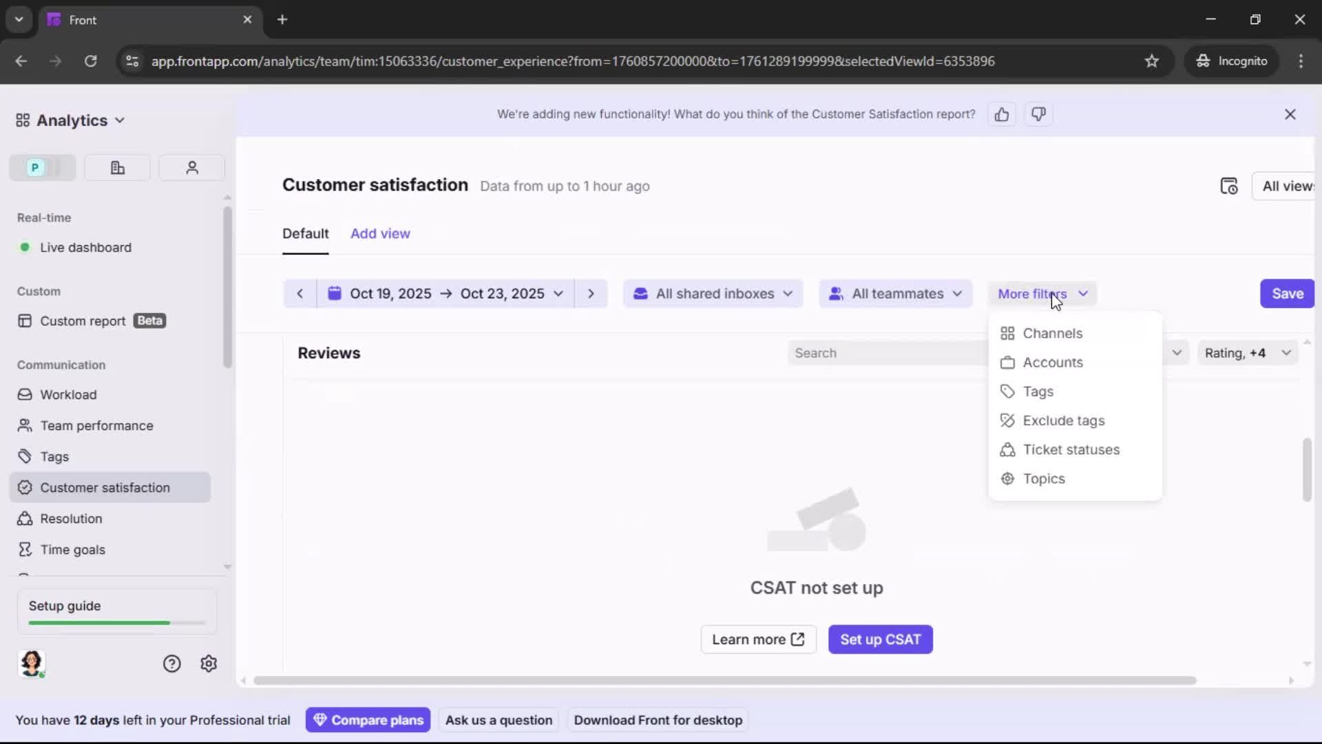 Analytics/Stats screenshot