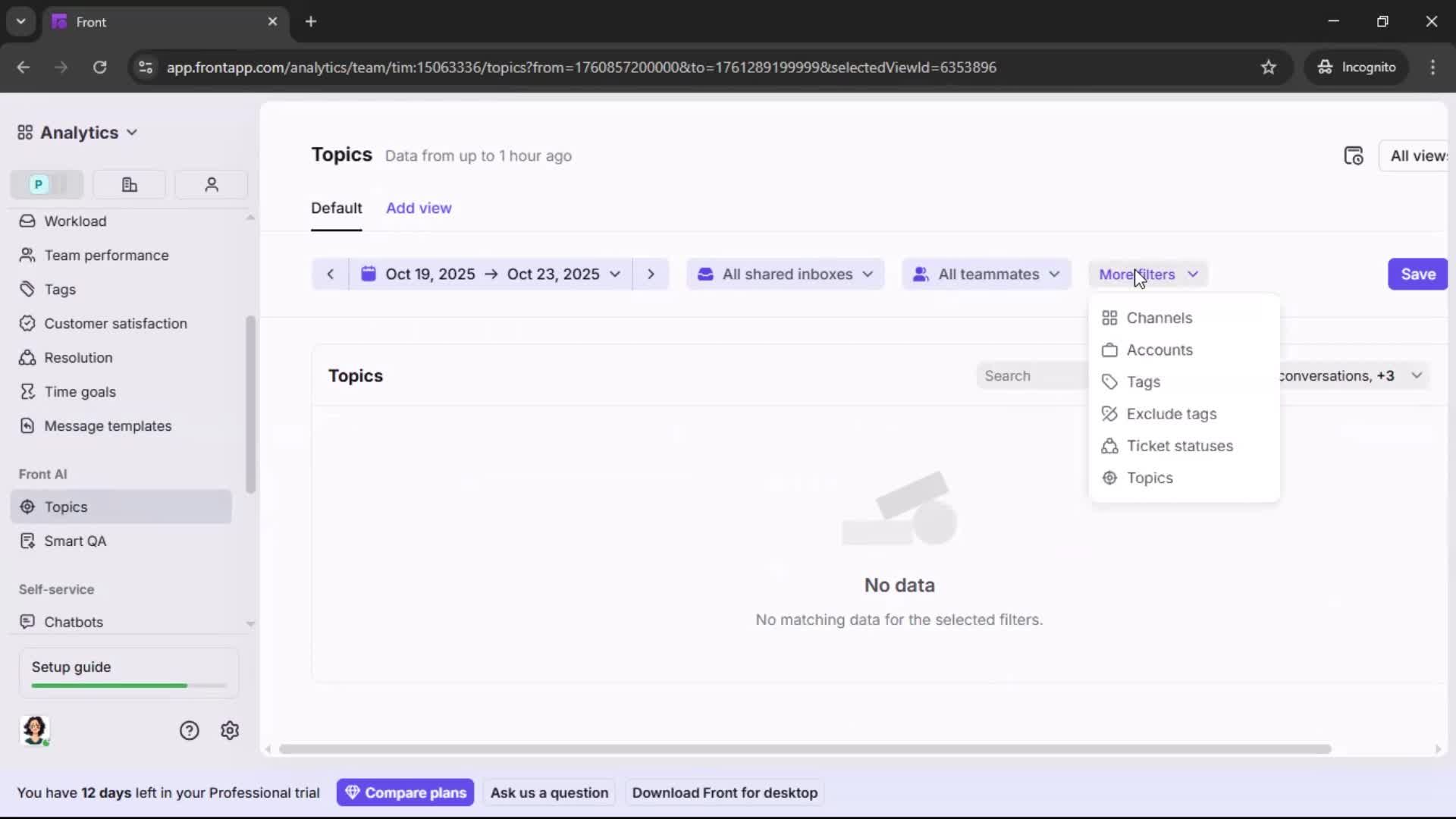 Analytics/Stats screenshot