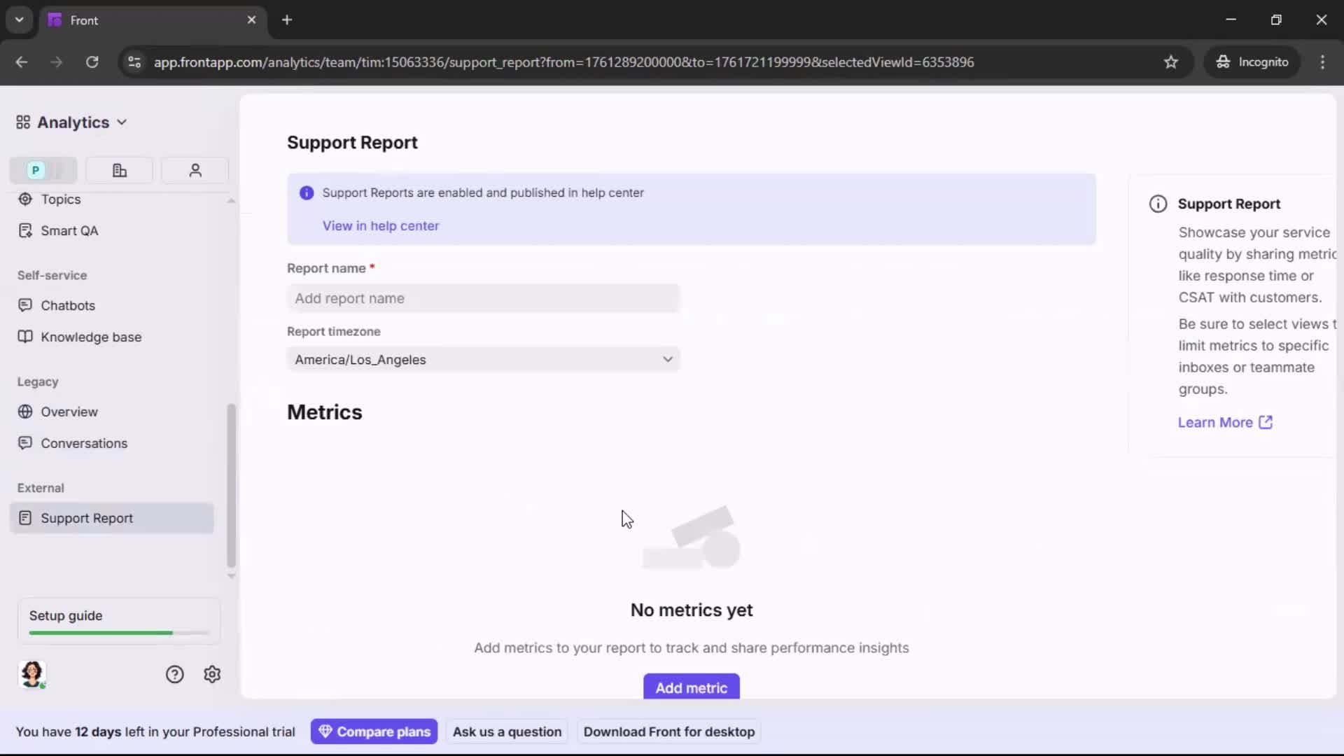 Analytics/Stats screenshot