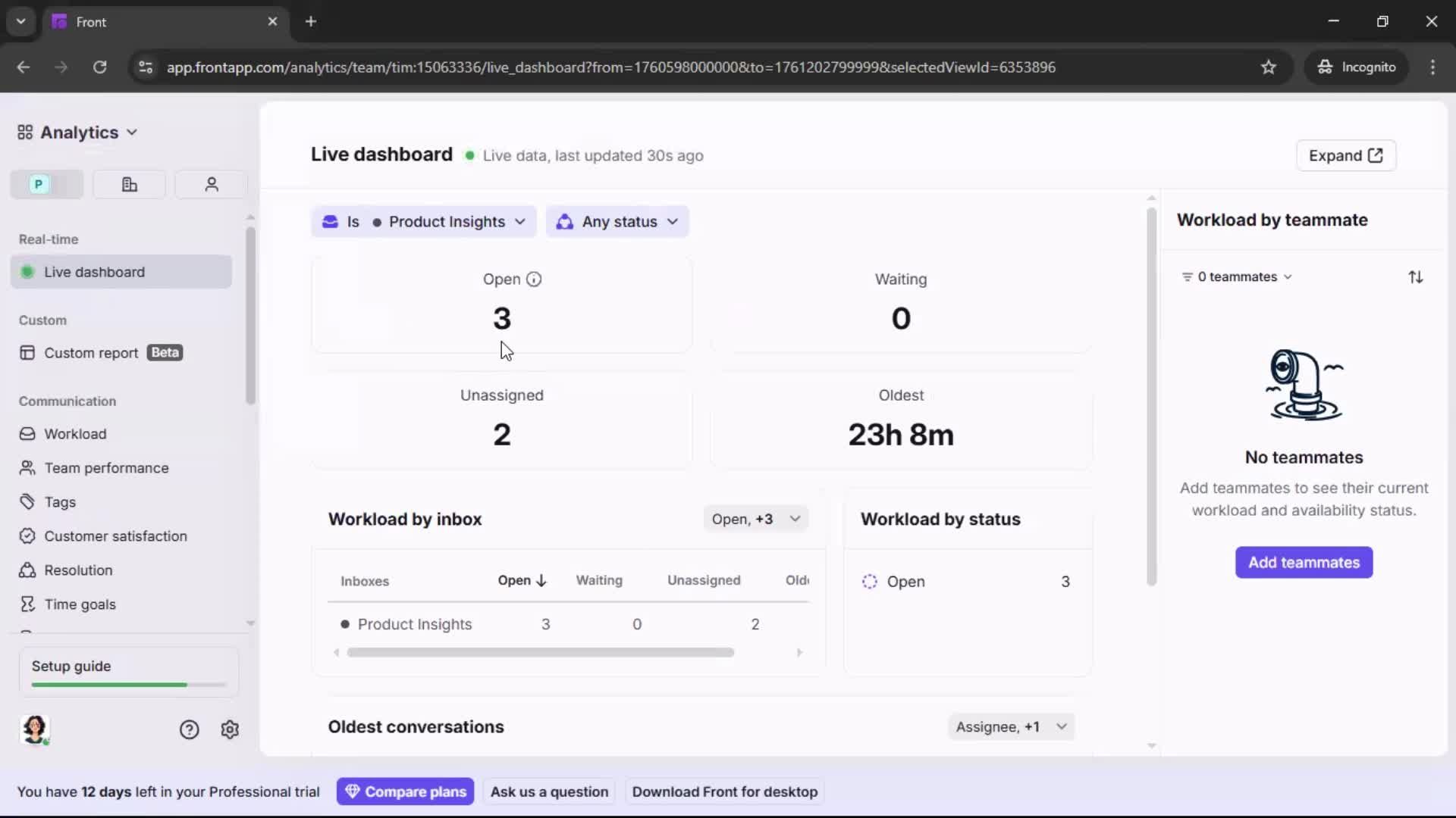 Analytics/Stats screenshot