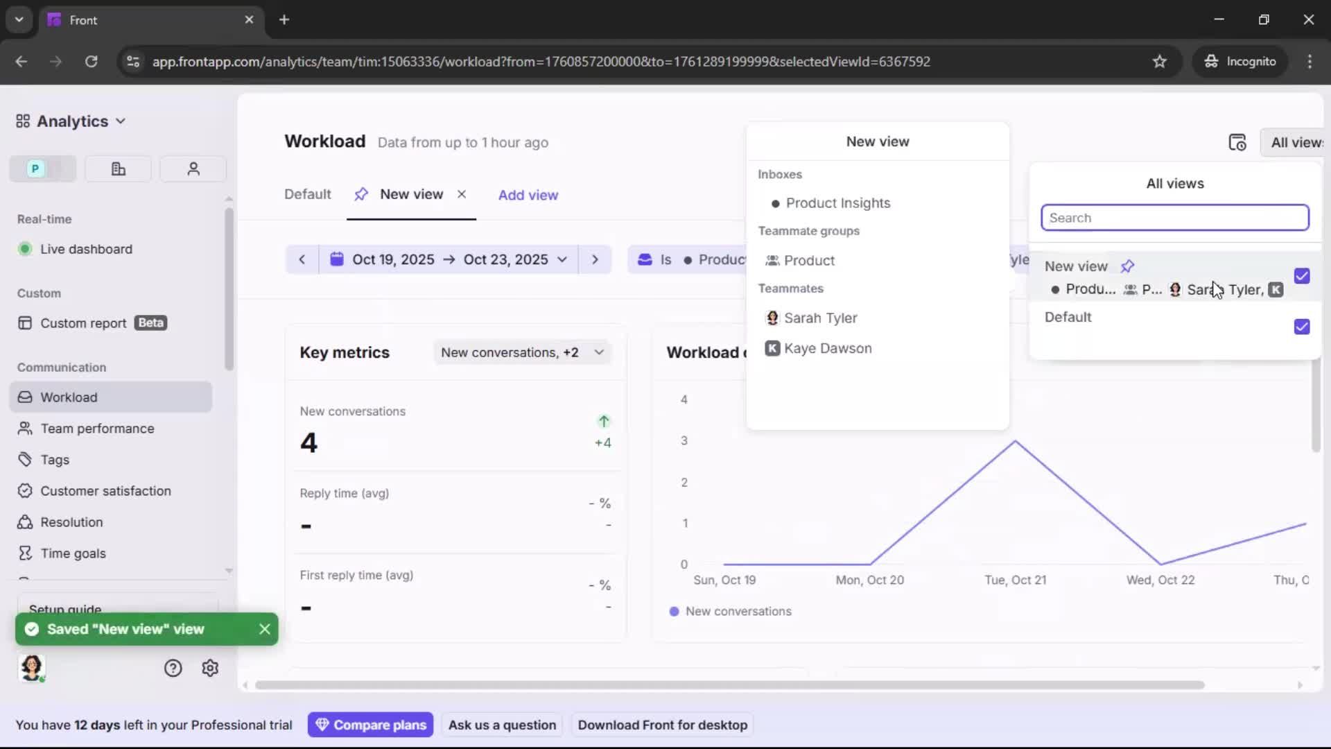 Analytics/Stats screenshot