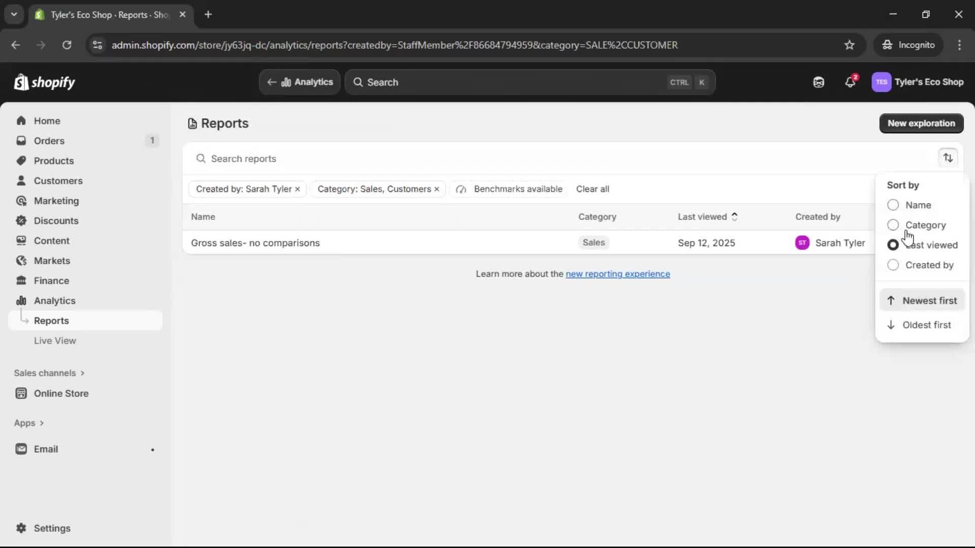 Analytics/Stats screenshot