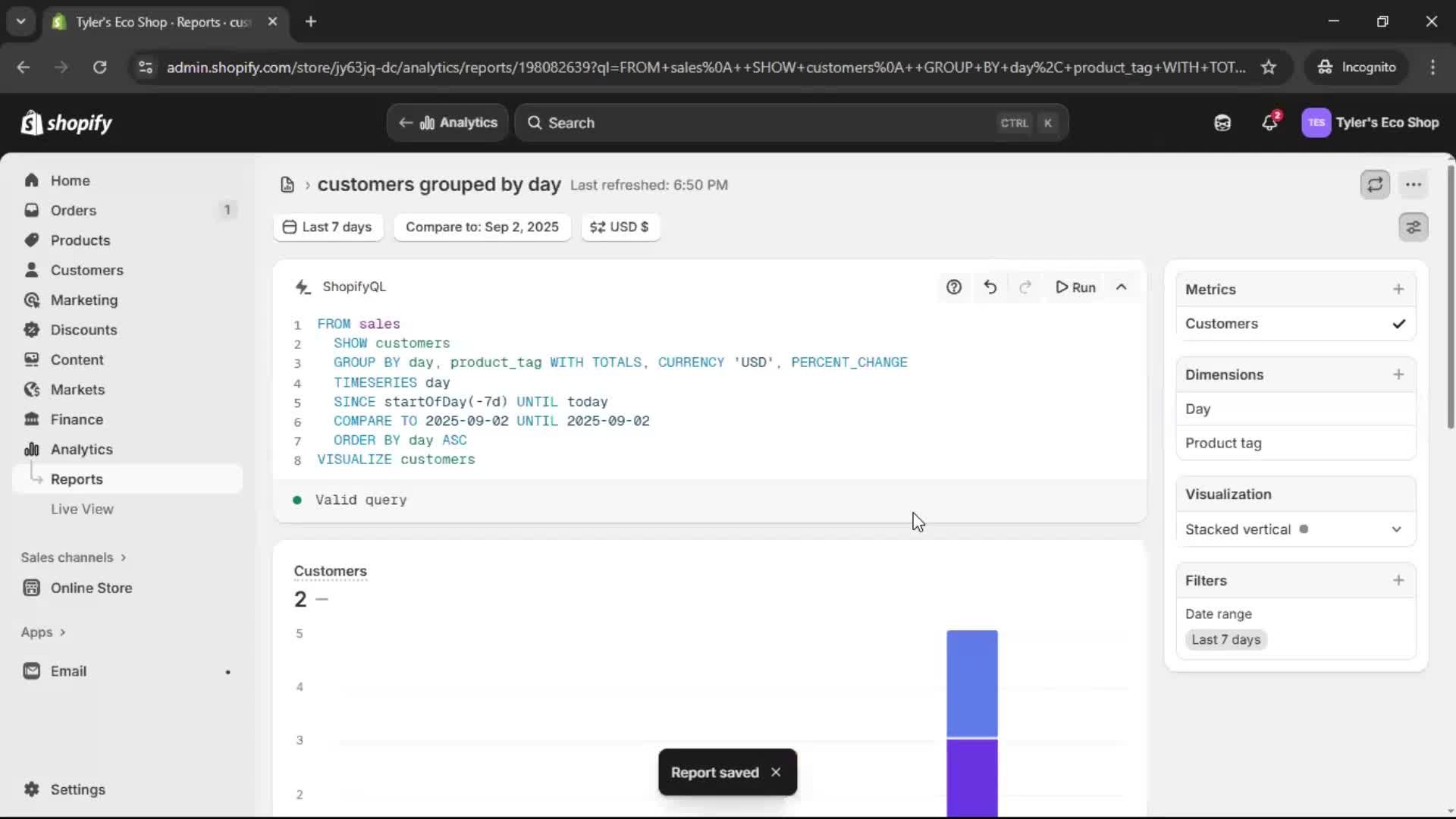 Analytics/Stats screenshot
