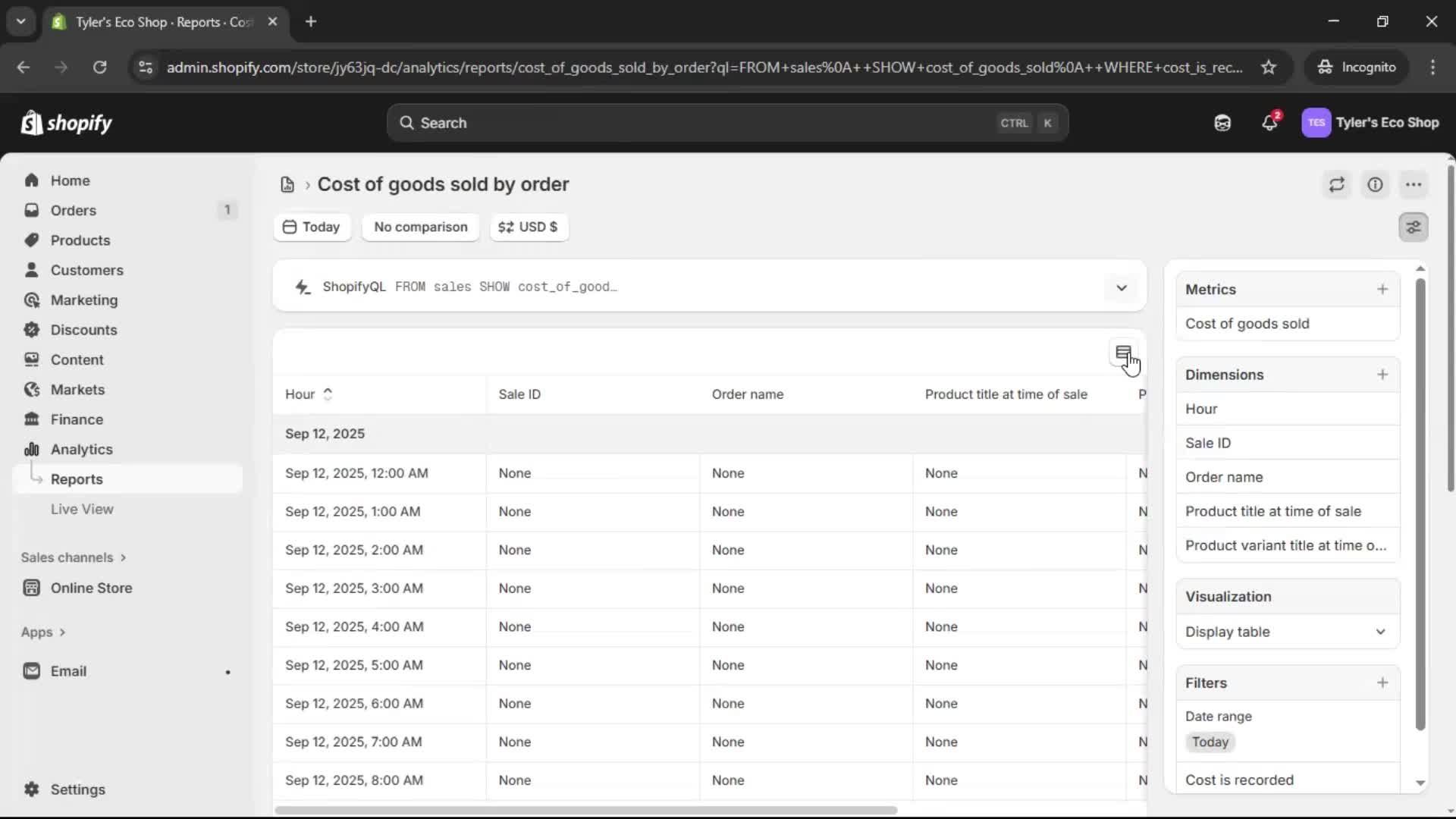 Analytics/Stats screenshot
