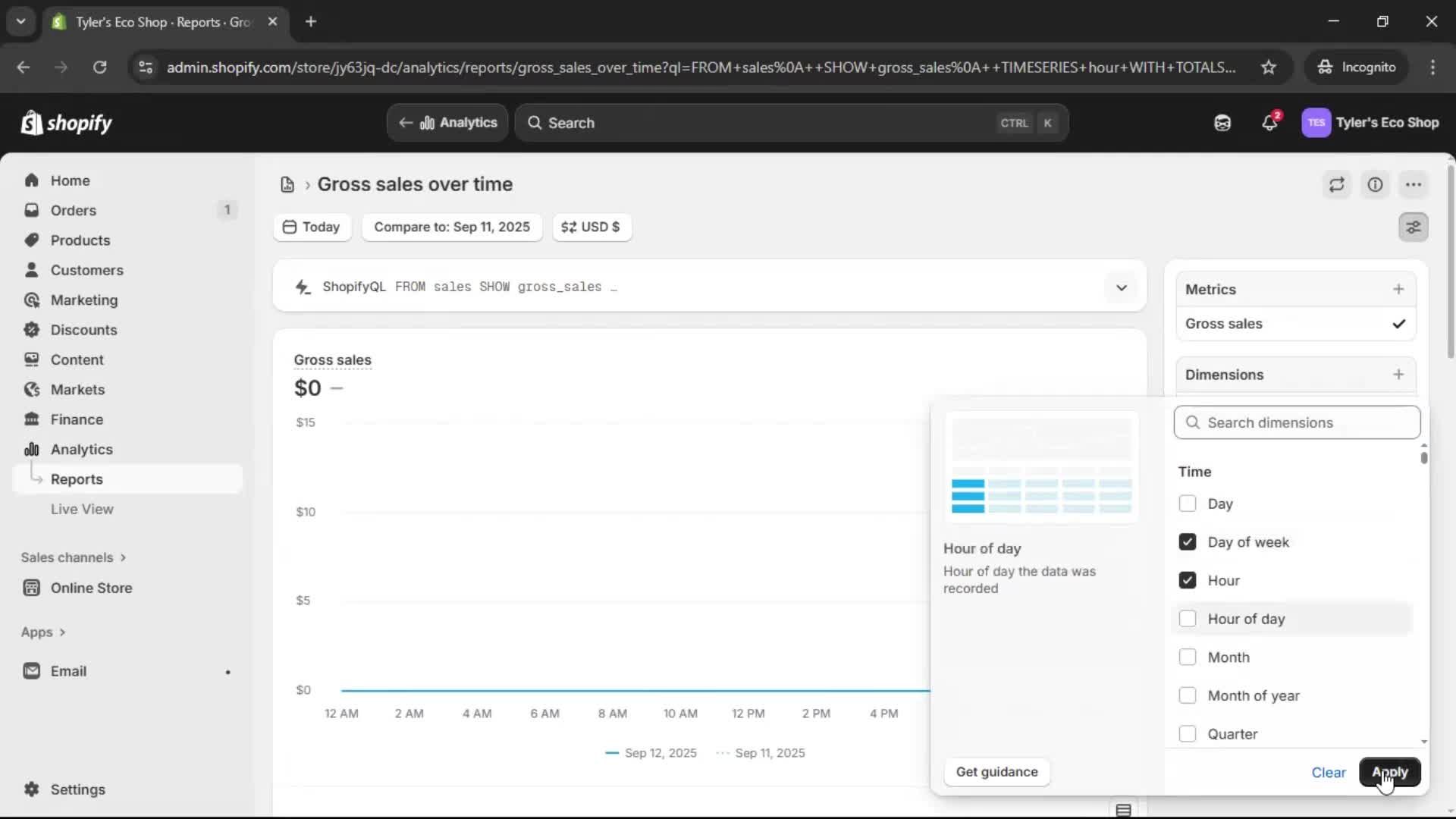 Analytics/Stats screenshot