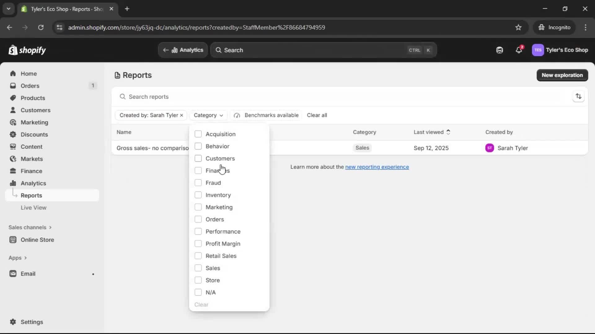 Analytics/Stats screenshot