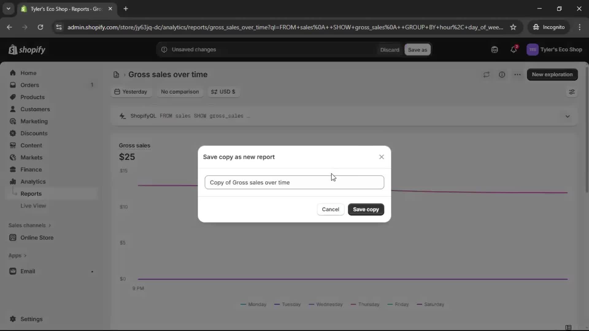 Analytics/Stats screenshot