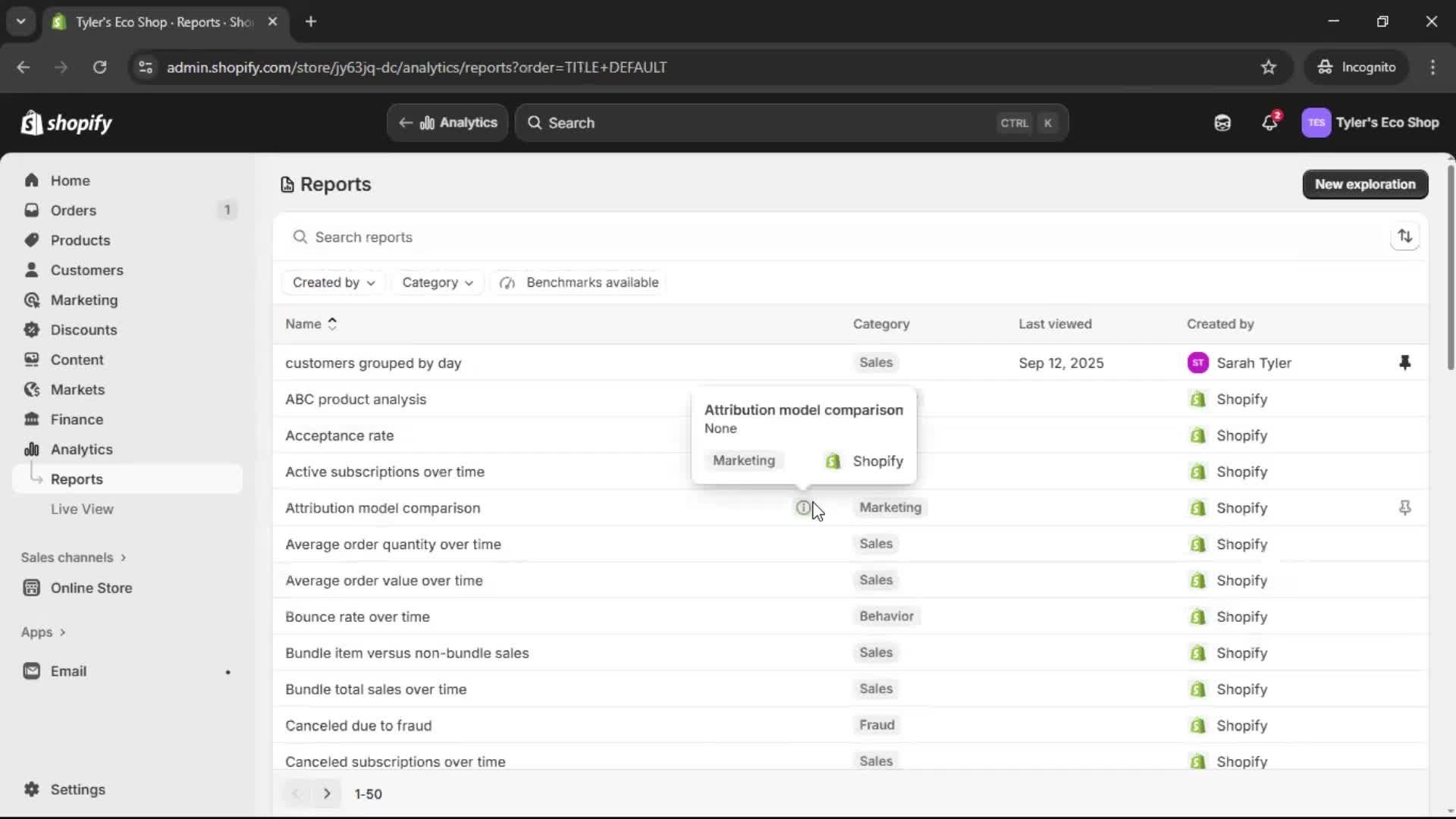 Analytics/Stats screenshot