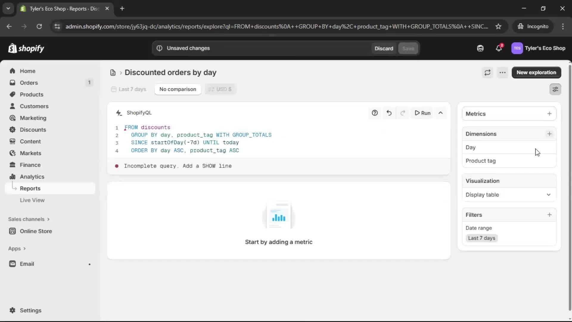 Analytics/Stats screenshot