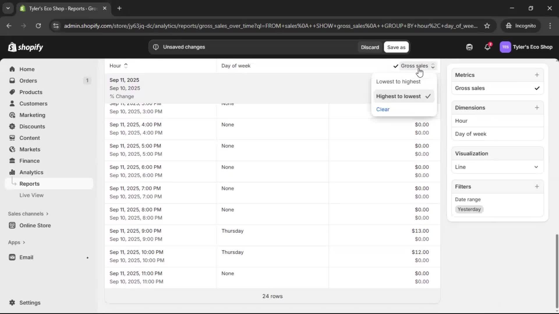 Analytics/Stats screenshot