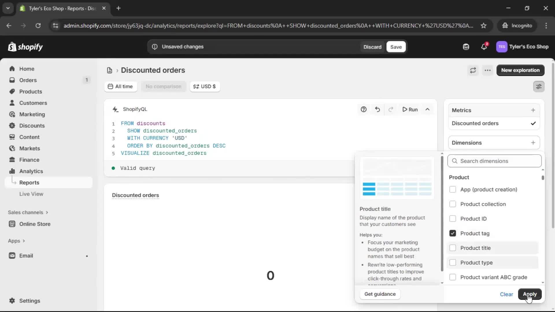 Analytics/Stats screenshot