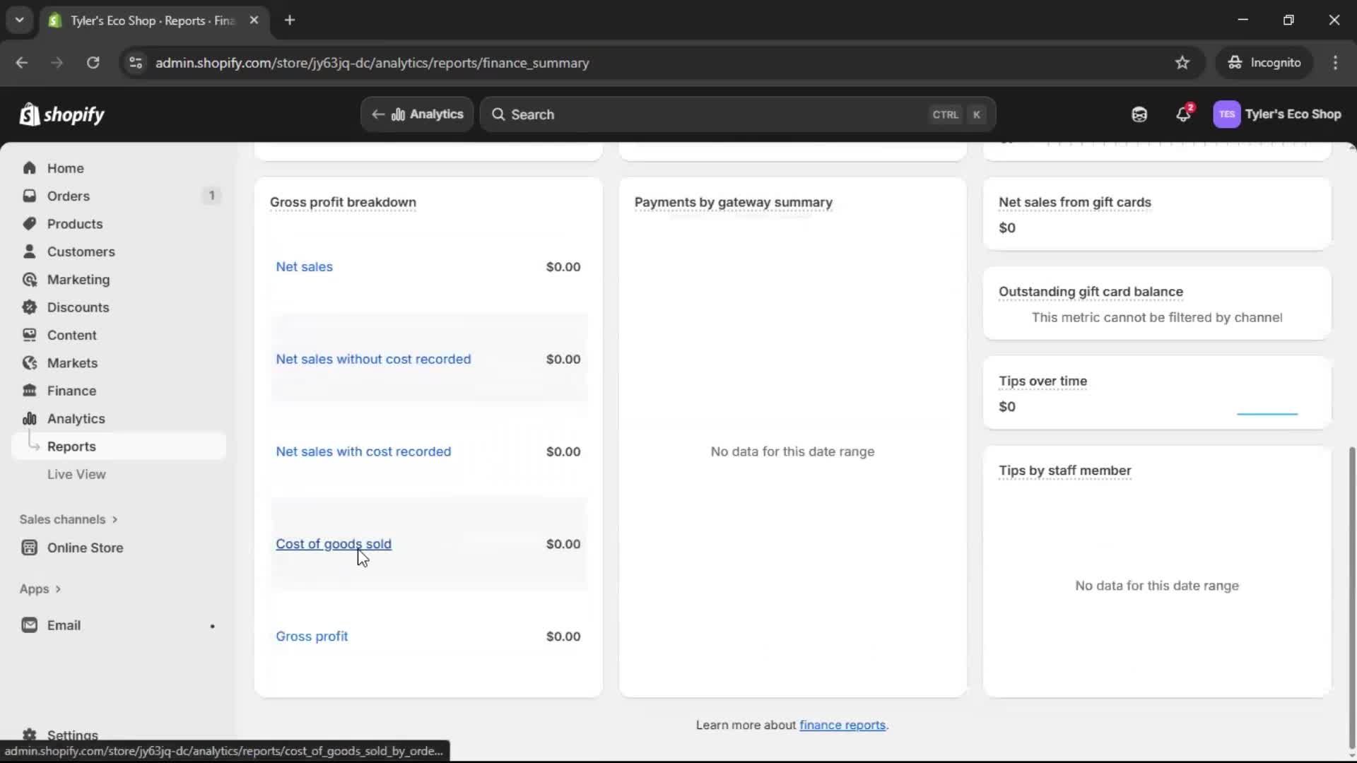 Analytics/Stats screenshot
