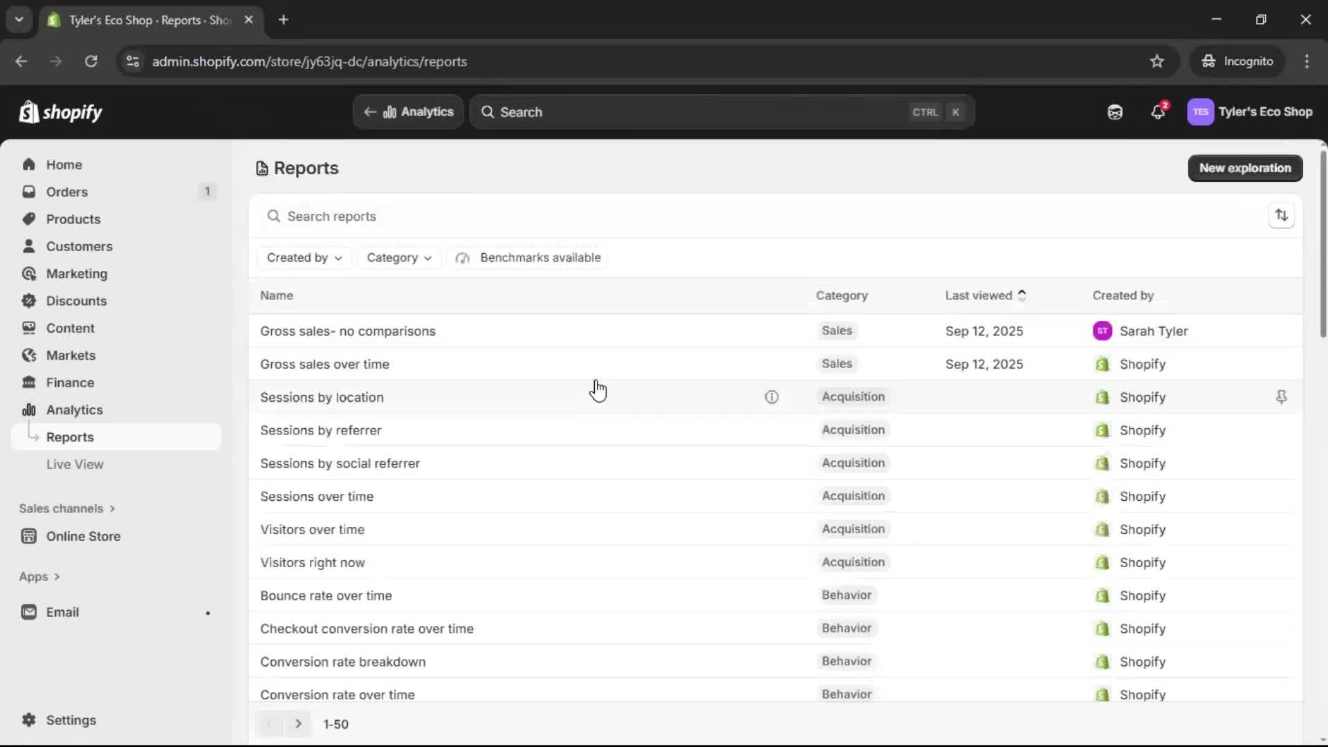Analytics/Stats screenshot