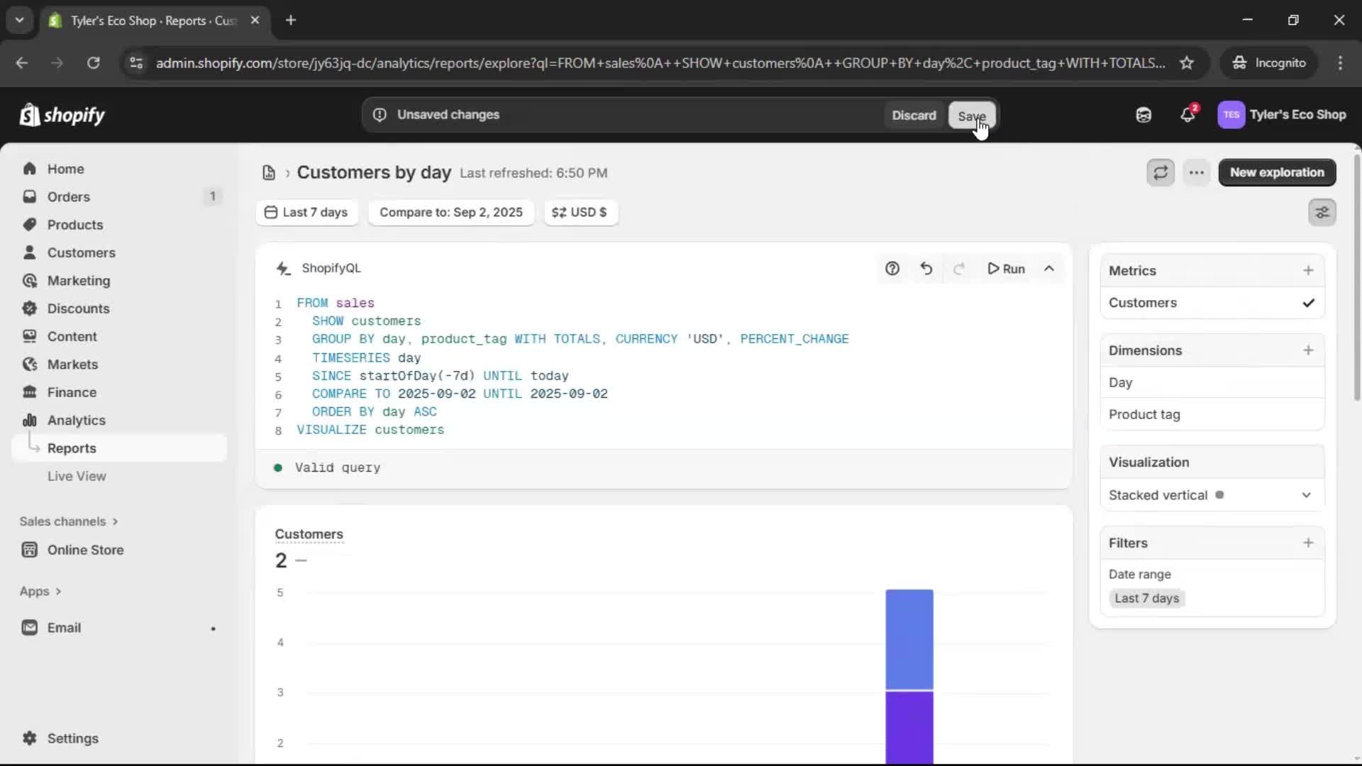 Analytics/Stats screenshot