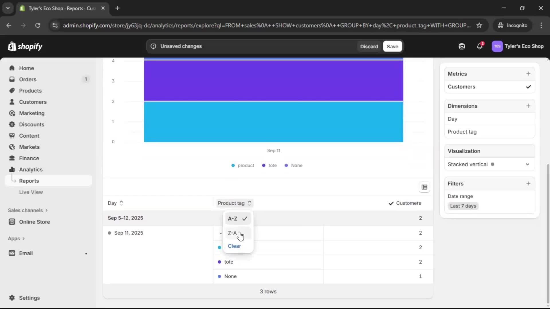 Analytics/Stats screenshot