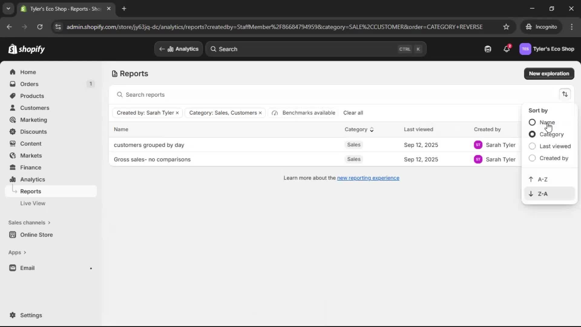Analytics/Stats screenshot