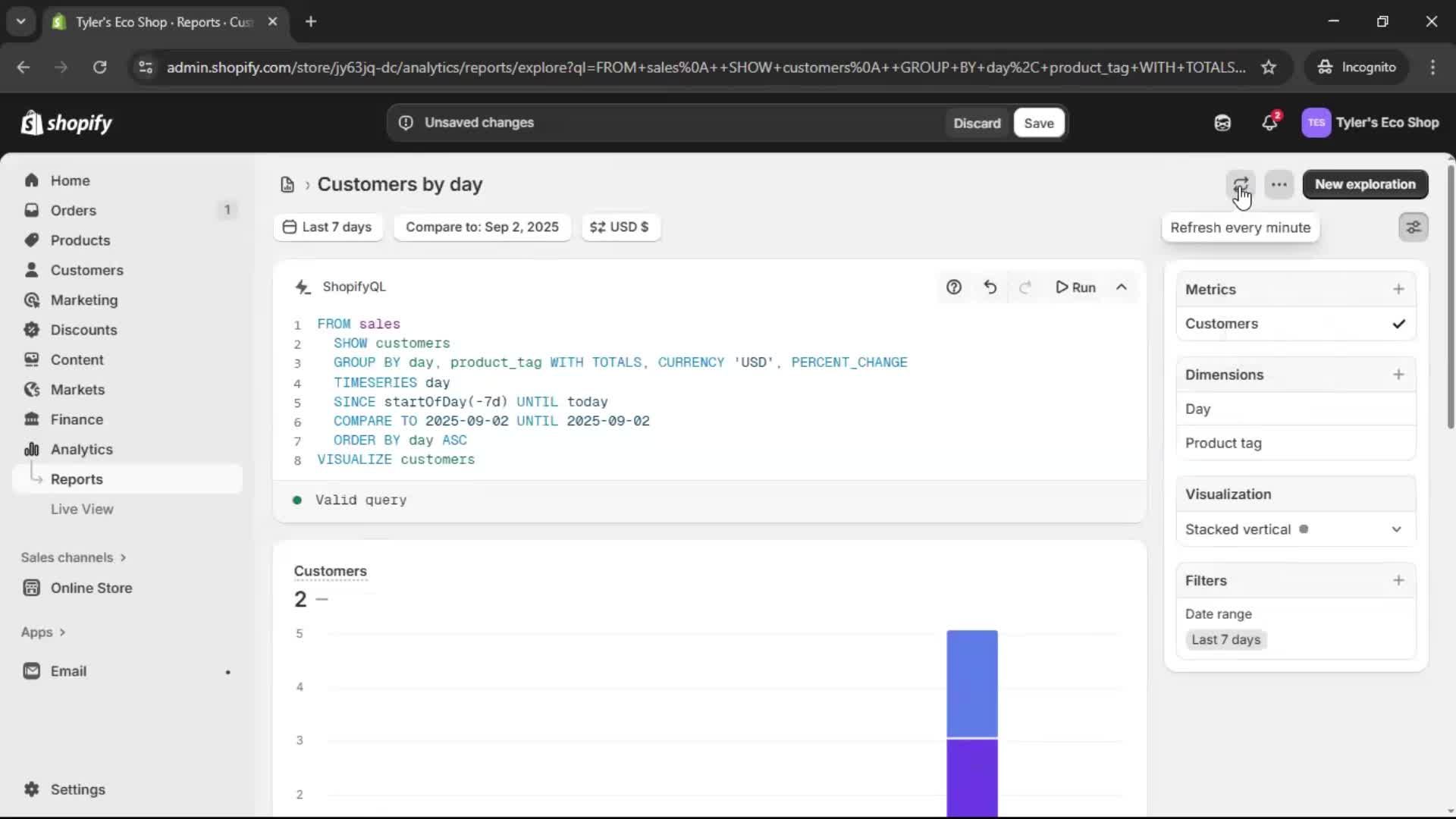 Analytics/Stats screenshot