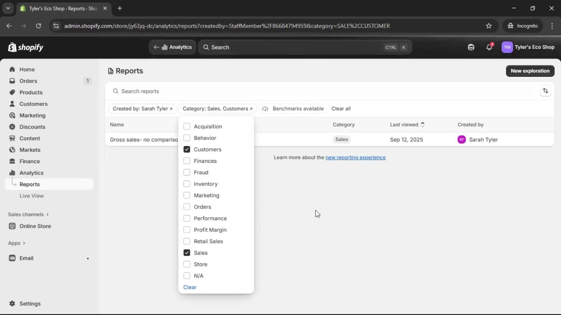 Analytics/Stats screenshot