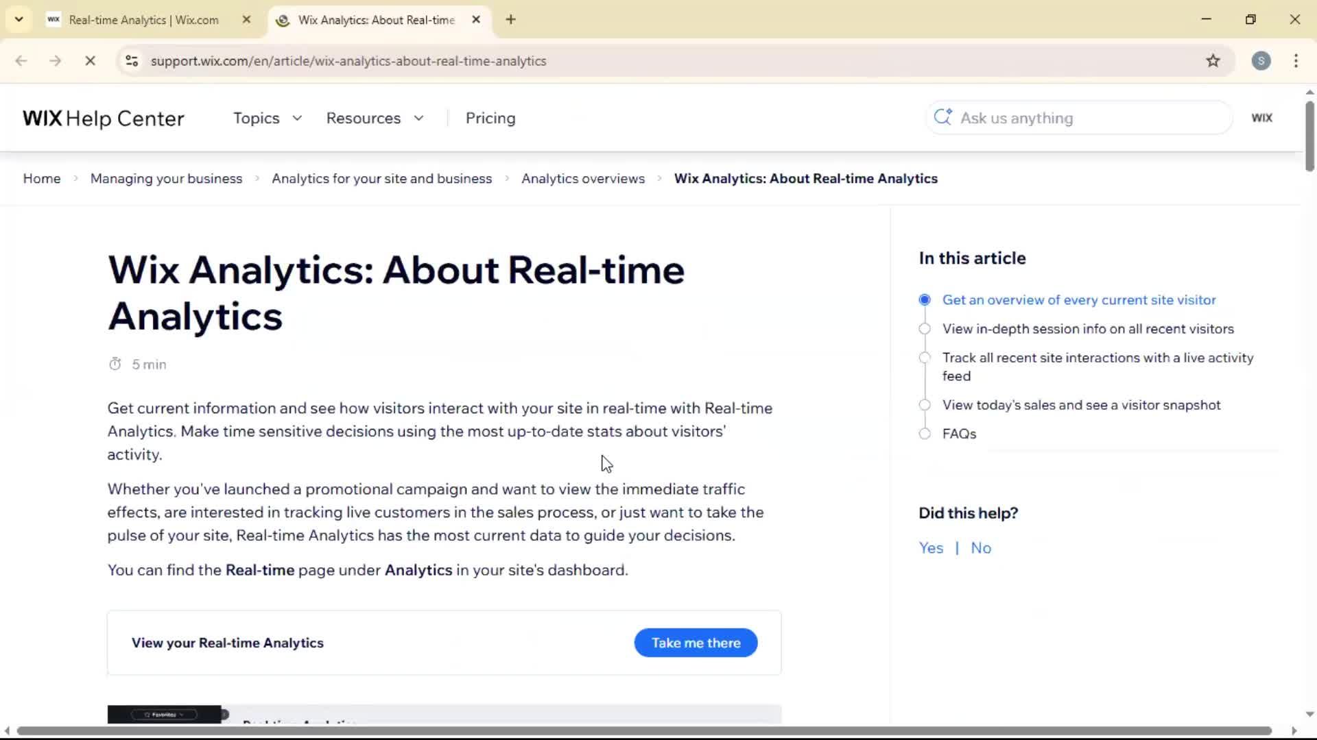 Analytics/Stats on Wix video thumbnail