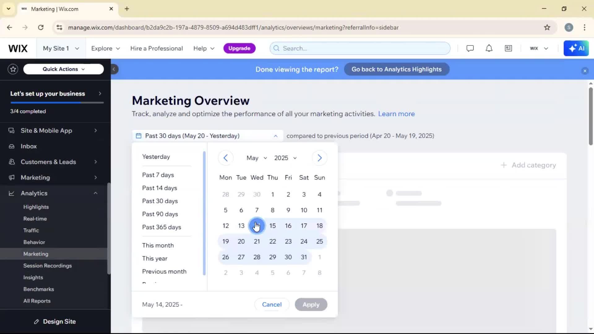 Analytics/Stats on Wix video thumbnail